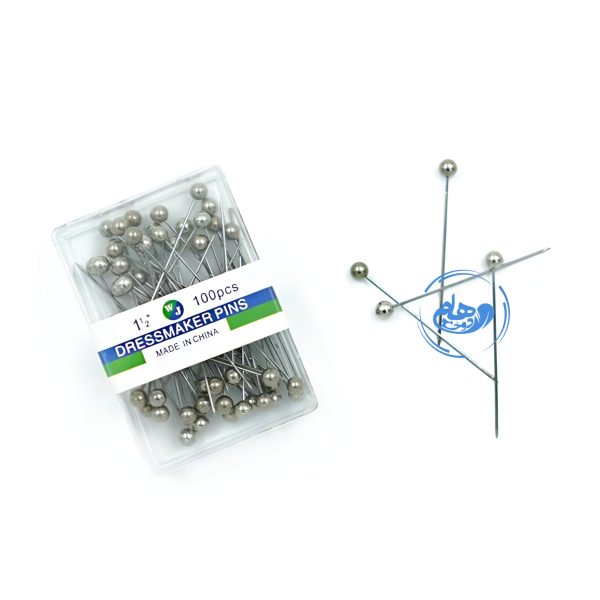سوزن ته مرواریدی dressmakers pins نقره ای درجه1